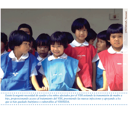 FOTO 1: Niños y niñas huérfanos o vulnerables al VIH/sida.